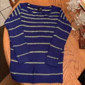 Blue and Green Sequin Detail Sweater NWOT
